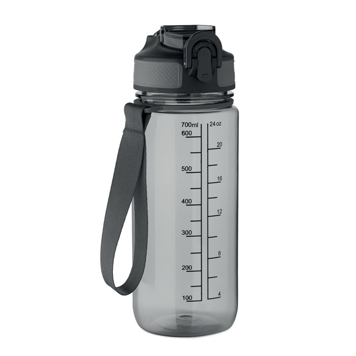 Gourde RPET 700 ml à personnaliser avec paille Enkel gris transparent